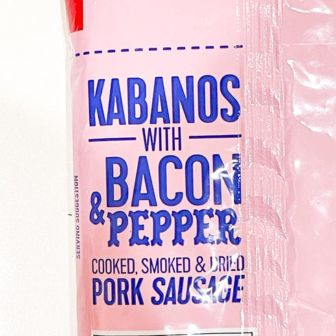 4.2 oz 120g (pack Dry Thin Kabanos, with Bacon and Pepper, Cooked, Smoked and Dried Pork Sausage, Polish Traditional