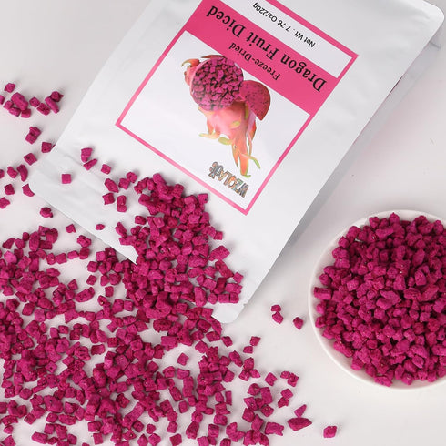 WZQLAOYS 220g/7.76oz 1 Freeze-dried Dragon Fruit, Freeze Dried Fruit, with Ingredients,No Sugar Added, Dragonfruits