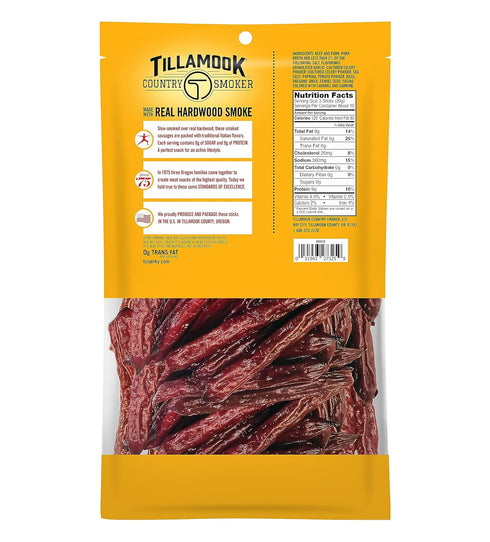 Country Style,10 oz Tillamook Zero Sugar Keto Friendly Smoked Sausages, Italian