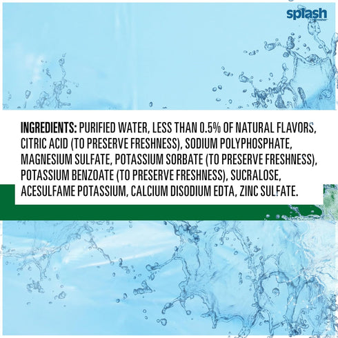 16.9 Oz (24 Count) SPLASH REFRESHER Lemon Flavor Water Beverage, Fl Plastic Bottles