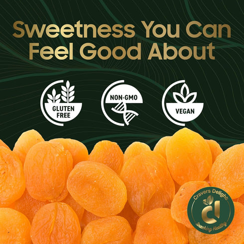 16oz Cravers Delight Dried Apricots No Sugar Added Gourmet Whole Unsweetened Dry Apricots Dried Fruit for Snacking
