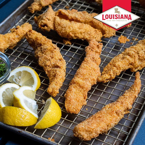 1 (Pack 1) Set) Louisiana Fish Fry Seasoned Fish Fry Seafood Breading Mix Gallon of - Season and Cook All Your Fish