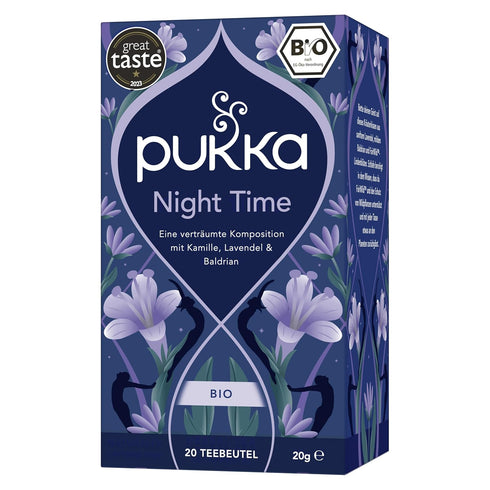 Pukka Herbal Teas Night Time Organic Oat Flower Lavender and Lime Flower