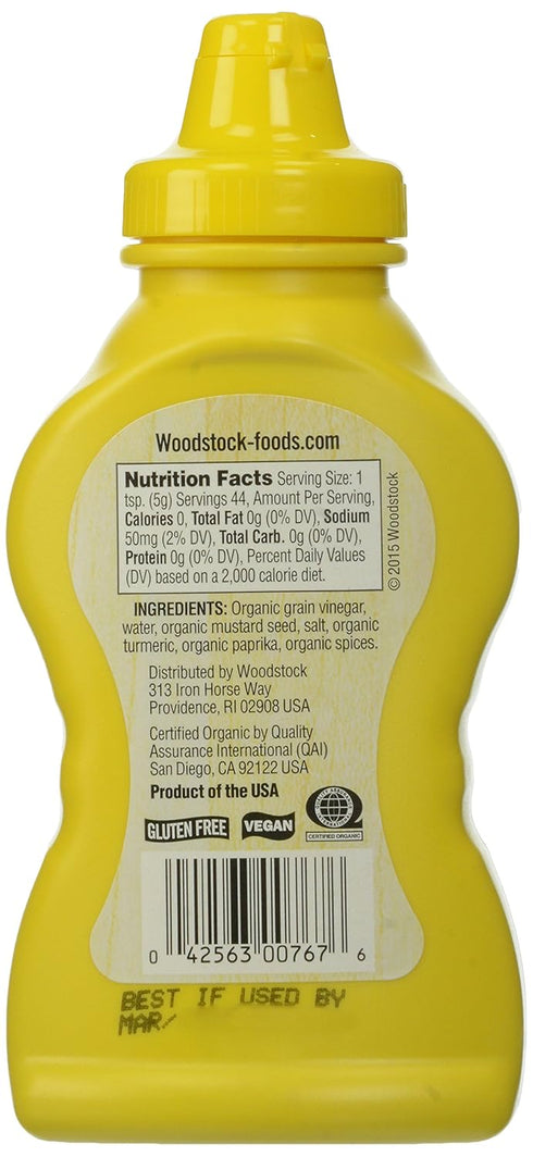8 oz Woodstock Organic Yellow Mustard