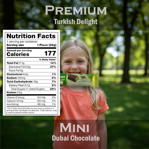 Generic 4-Pack 35 (1.23 oz) Mini Dubai Chocolate Bars with Pistachio Milk Chocolate, g Each