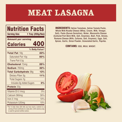 Frozen 9 oz Rao's Made For Home Meat Lasagna Meal