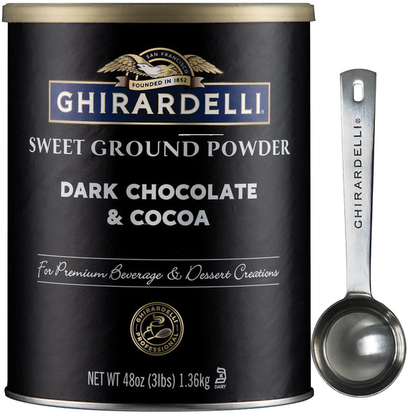 Ghirardelli Sweet Ground Dark Chocolate & Cocoa Powder, 3 Pound Can with