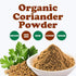 6 Food to Live Organic Coriander Powder, Pounds Freshly Ground, Pure, Natural Spice for Cooking, Baking and Seasoning