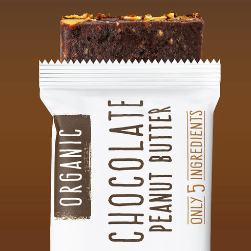 (Pack 12) JONESBAR Organic Plant Based Protein Bars | Chocolate Peanut Butter | Fruit & Nut Bar, Kosher, Gluten Free