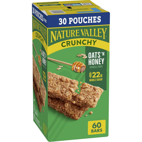 Nature Valley Crunchy Oats 'n Honey Granola Bars, 60 Bars, 44.7 OZ
