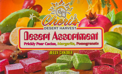 Cheri's Desert Harvest Desert Assortment Jelly Candies - Prickly Pear Cactus - Margarita, Pomegranate- Margarita