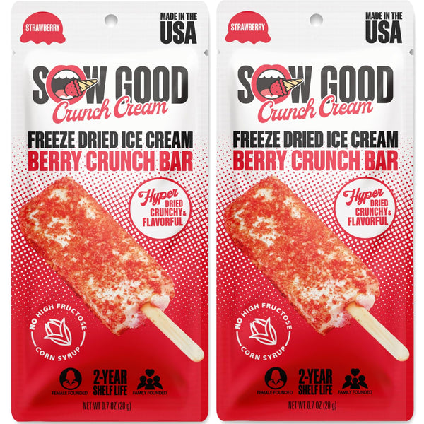 Sow Good Freeze Dried Ice Cream Candy Berry Crunch Ice Cream Bar