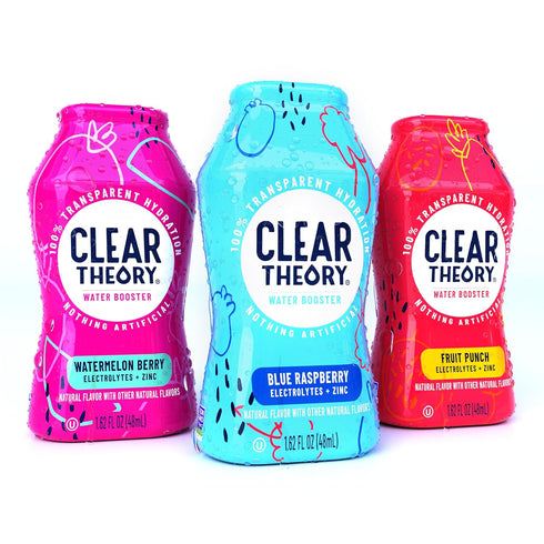 Clear Theory Water Flavoring Drops, Electrolytes Drink Mix, Water Enhancer Liquid, Flavored