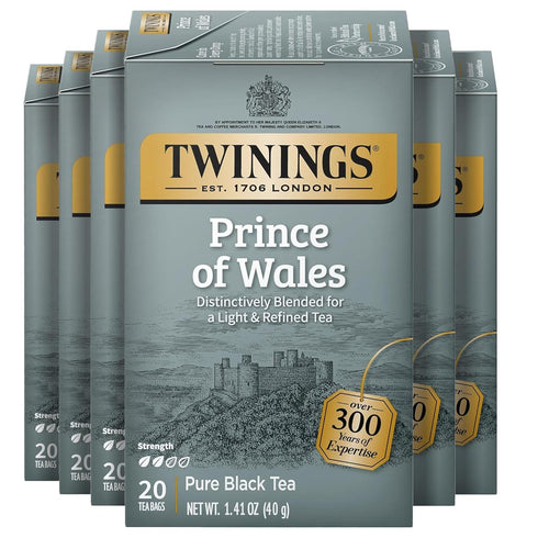 Twinings Prince of Wales Black Tea Individually Wrapped Bags, 20 Count (Pack