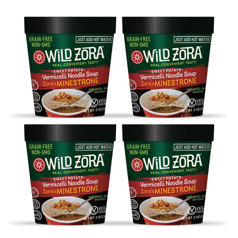Wild Zora Vermicelli Noodle Soup, Instant Cup of Soup Snack w/ Sweet