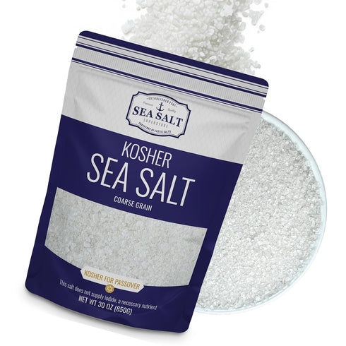 Kosher Sea Salt, Coarse Grain Kosher Salt, Coarse Salt Replacement for Table