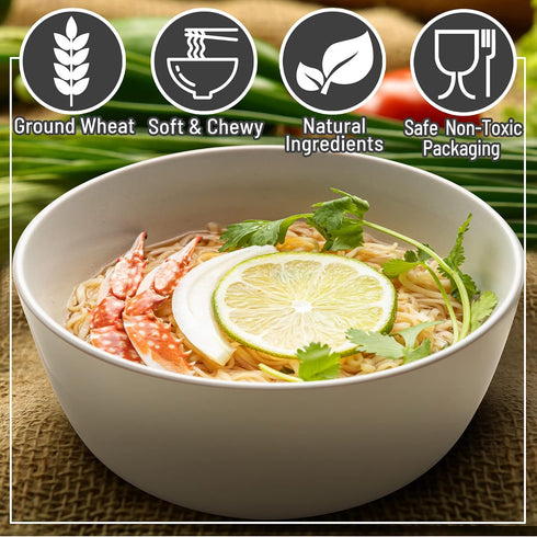 12-Pack, 2.47 4 Vi Huong Instant Pho Noodles - Ounce Bowls, Chicken And Beef Variety - Authentic Pho Soup Recipe, Ready