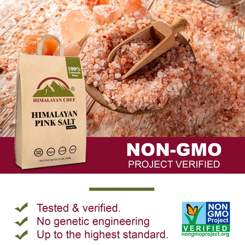 100% 84 5lbs (Pack 2) Himalayan Chef Himalayan Salt, Coarse Grain, Non-GMO, Kosher Certified, Pure and Vegan with Trace
