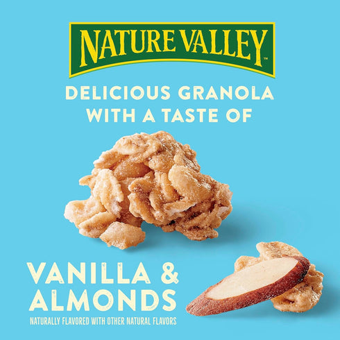 11 OZ (Pack 4) Nature Valley Vanilla Almond Reduced Sugar Granola, Bag