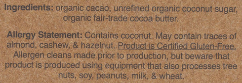 2.1 OZ HU KITCHEN Organic Simple Dark Chocolate Bar