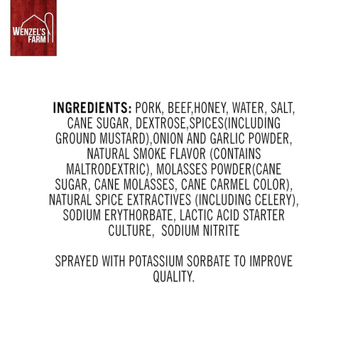 32 (16 packs 2) Wenzels Farm Zesty Honey BBQ Sticks Supports Active Lifestyles Flavorful, Naturally Smoked High