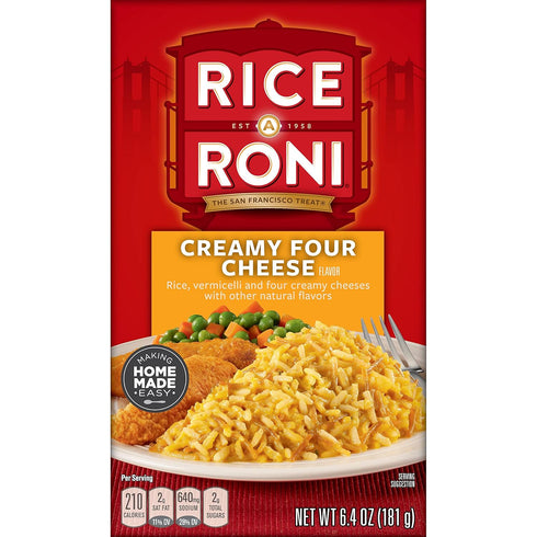 6.4 Oz Rice a Roni Rice Mix, Creamy Four Cheese