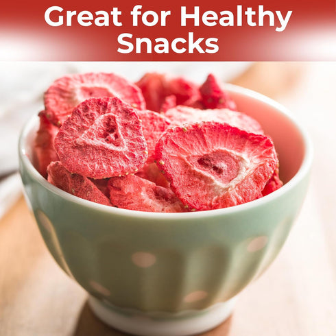 4 Oz, 100% Anna and Sarah Freeze Dried Slice Strawberries Natural Sliced Fruit, Great for Healthy Snacks, Smoothies