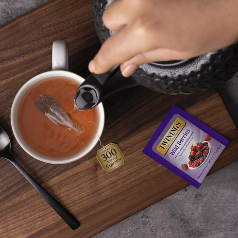 20 Count (Pack 2) Twinings Wild Berries Tea - Naturally Caffeine-Free Herbal Infusion Bursting with Fresh and Uplifting