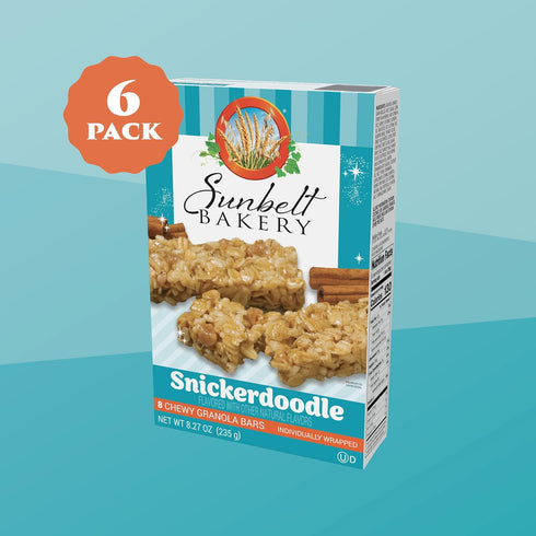 48-1.0 OZ (6 Sunbelt Bakery Snickerdoodle Chewy Granola Bars, Bars Boxes)