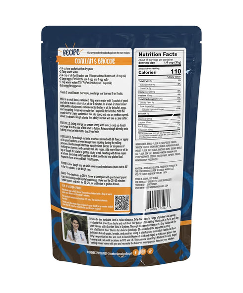 Modern Bread & Bagel 16 oz. (Pack 1) Gluten-Free Brioche & Challah Mix | Certified Gluten Free | Nut Free | non-GMO |