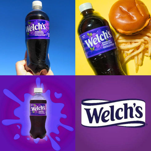 20 oz. (12, Welch's fl. Sparkling Soda Bottle Grape)