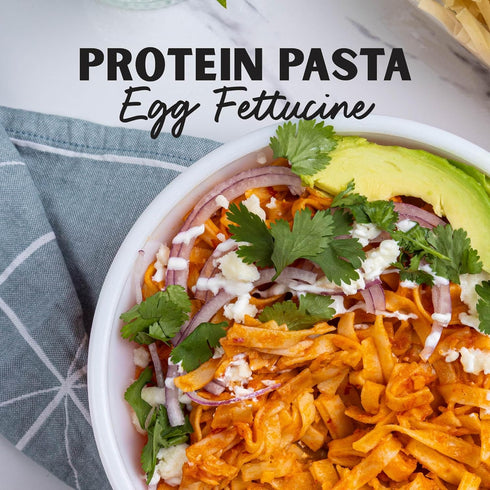 30g 3.5oz Packaging 10oz (Pack 2) Al Dente Protein Pasta Egg & Roasted Garlic Fettuccine - High Protein in Serving