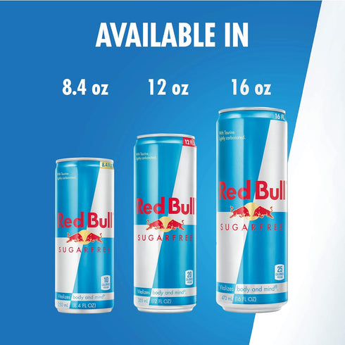 8.4 Oz (Pack 2) Red Bull Sugarfree Energy Drink, Fl Can