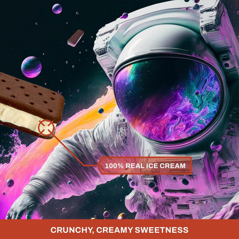 6 Count Astronaut Foods Freeze-Dried Ice Cream Sandwich, NASA Space Dessert, Vanilla