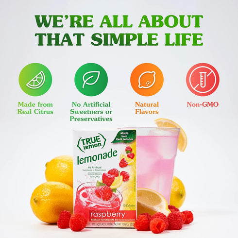 10 count 6 pack True Lemon Raspberry Lemonade