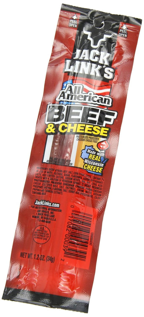 Pack, 100% 8g 1.2 (Pack 16) Jack Link's Original Beef & Cheese Combo, Classic Snack Made with Beef and Real Wisconsin