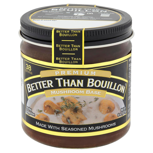 9.5 38 8 OZ (Pack 1) Better Than Bouillon Premium Mushroom Base, Made from Seasoned & Concentrated Mushrooms, Makes