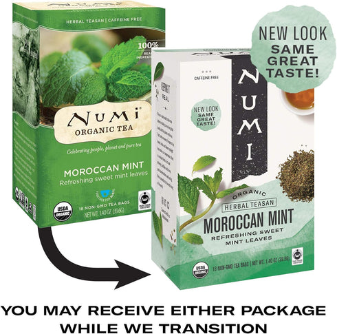 18 Numi Organic Tea Moroccan Mint, ct