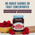 10oz Pack 6 Nature's Hollow Raspberry Jam: Sugar Free Jam and Preserves, Low Cal, Non GMO, Keto Jam, Vegan, Gluten