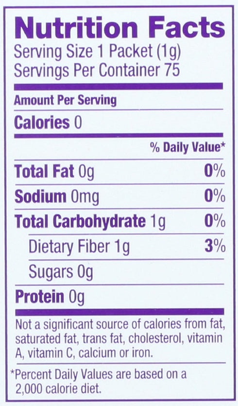 Wholesome Sweeteners Organic Stevia, 75 Count Packets, Zero Calorie Sweetener Blend, 1 Pack