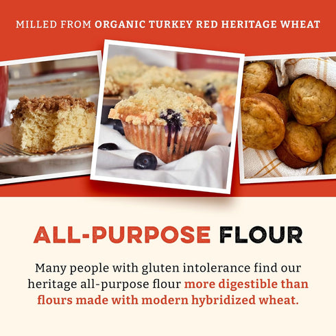 (80 (Pack 1)) Sunrise Flour Mill Heritage Organic White Flour | USDA Organic All Purpose Flour Unbleached - Non-GMO