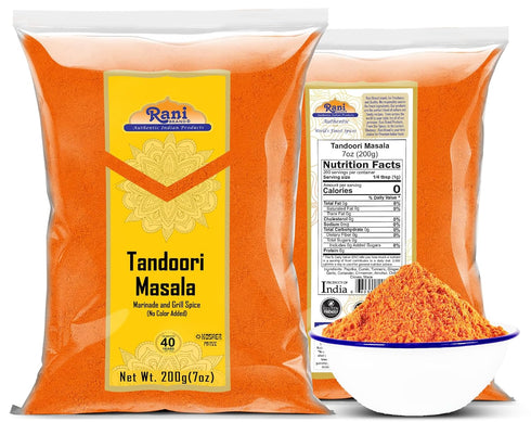 11-Spice 7oz (200g) Rani Tandoori Masala (Natural, No Colors Added) Indian Blend ~ Salt Free | Vegan | Gluten Friendly