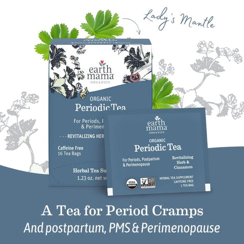 Earth Mama 32 Organic Periodic Tea | Herbal Tea to Support Hormone Balance, Reproductive and Menstrual Cycle Health |