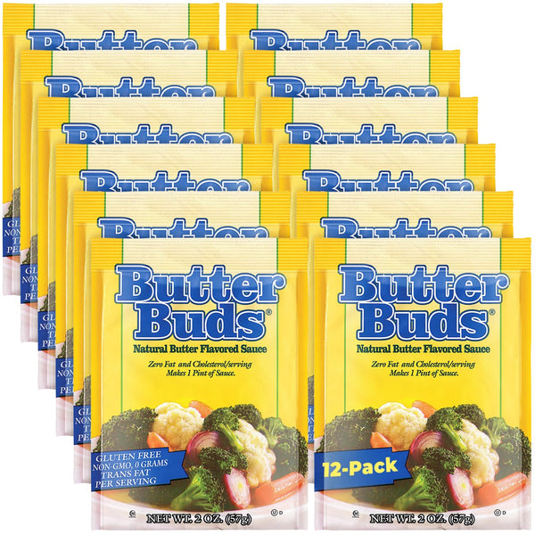 Butter Buds Sauce Mix, 2 Oz (12-Pack) Non-GMO, Gluten-Free Natural Butter Flavored