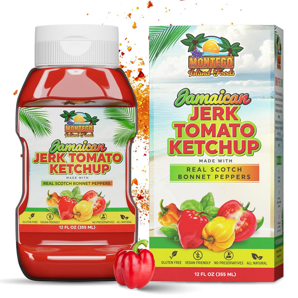 Montego Island Foods Jamaican Jerk Tomato Ketchup Thick & Rich Premium Ketchup