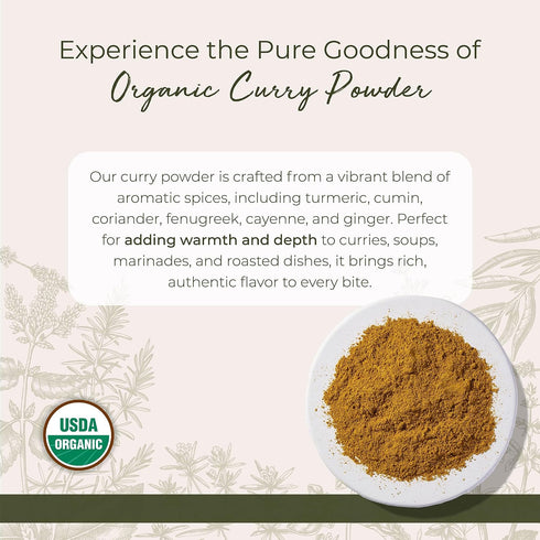 1 lb Starwest Botanicals Organic Curry Powder with Salt - Seasoning for Cooking, Spice Blend of Turmeric, Cumin