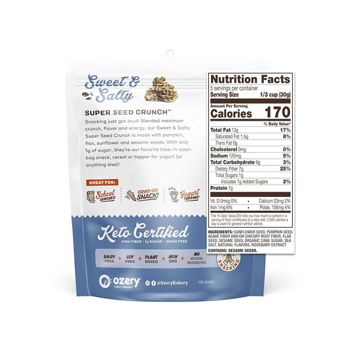 Ozery 5.3 (Pack 2) Bakery, Super Seed Crunch Sweet & Salty Snack Mix, Ounce