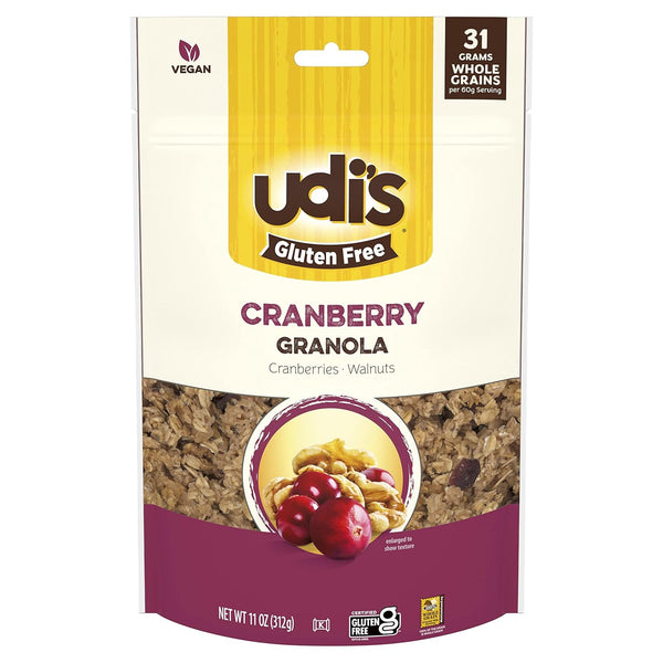 Udi's Gluten Free Cranberry Granola, 11 oz. (Pack of 6)