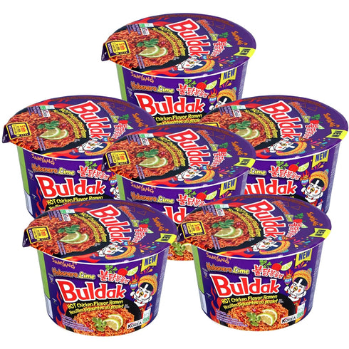 Vmart Samyang Buldak Noodles Hot Chicken Flavour Ramen Habanero Lime Big Bowl Cup