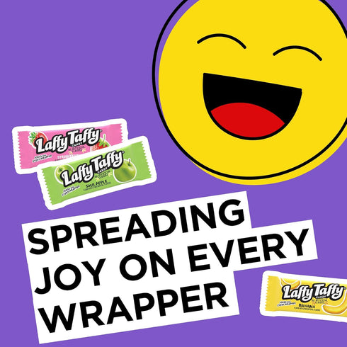 6 Laffy Taffy Candy, Assorted Fruit Flavors, Individually Wrapped Mini Bars, Ounce Bag